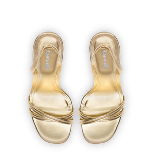 Annie Sandal In Gold Metallic Leather