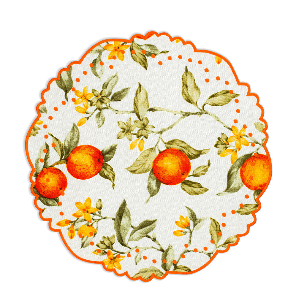 Berenice Orange Blossom Placemat and Napkin Set