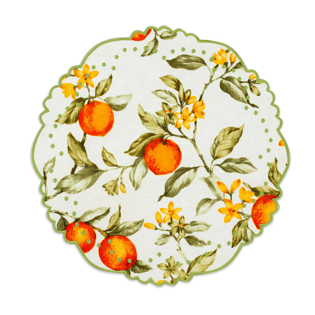 Berenice Orange Blossom Placemat and Napkin Set