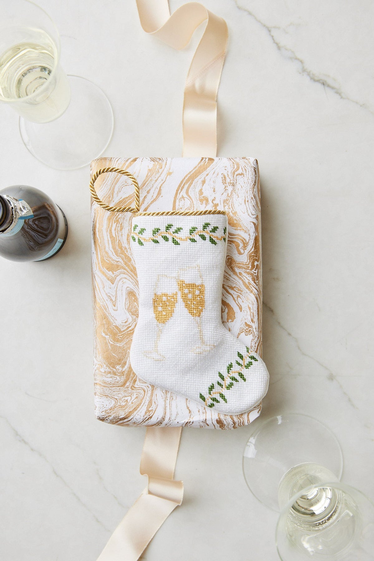 Champagne Toast Bauble Stocking