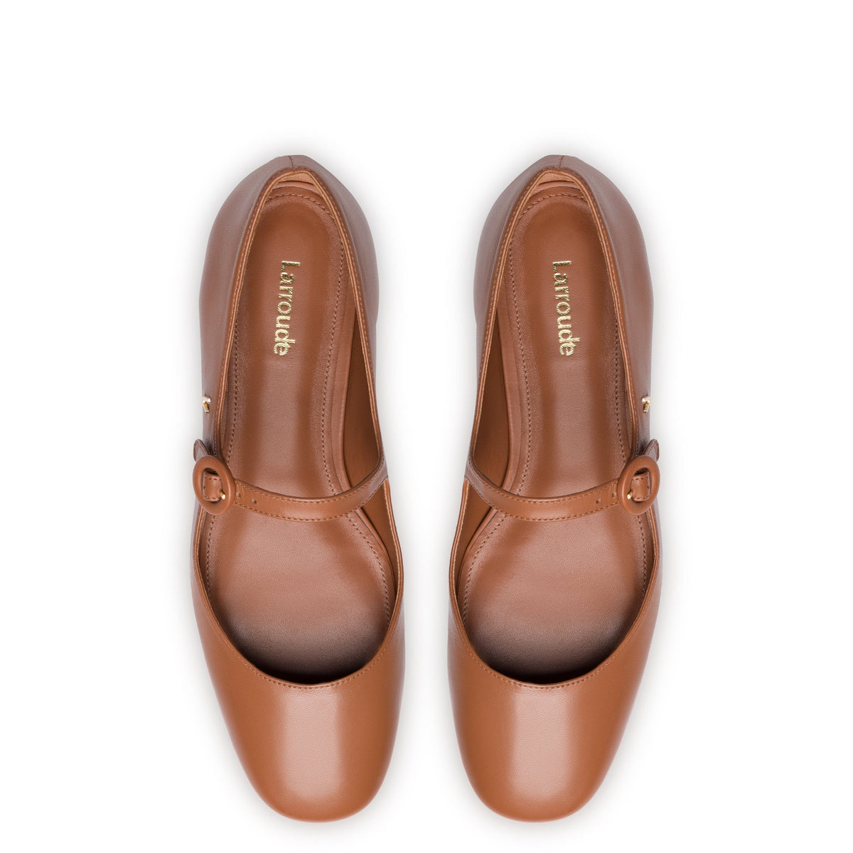 Blair Ballet Flat in Caramel Leather