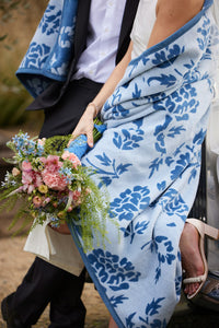 Bouquet Block Print Blanket