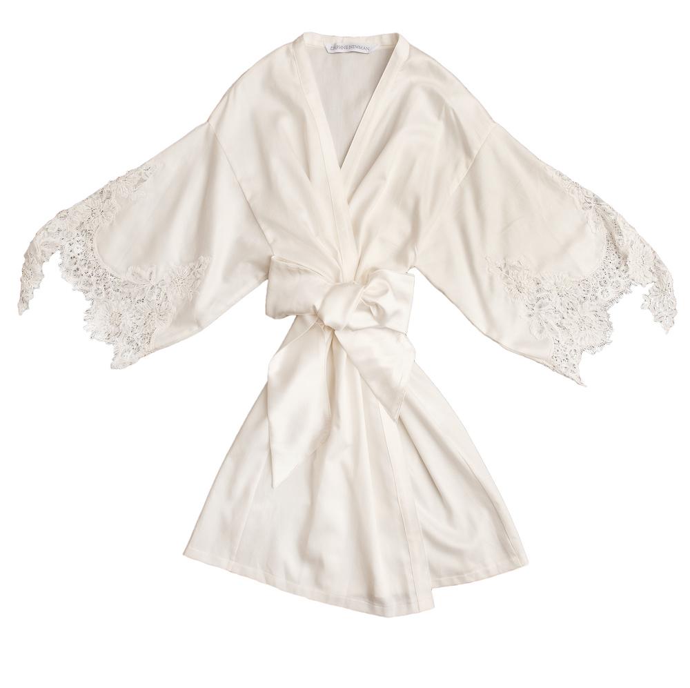 Emily White Cotton Robe