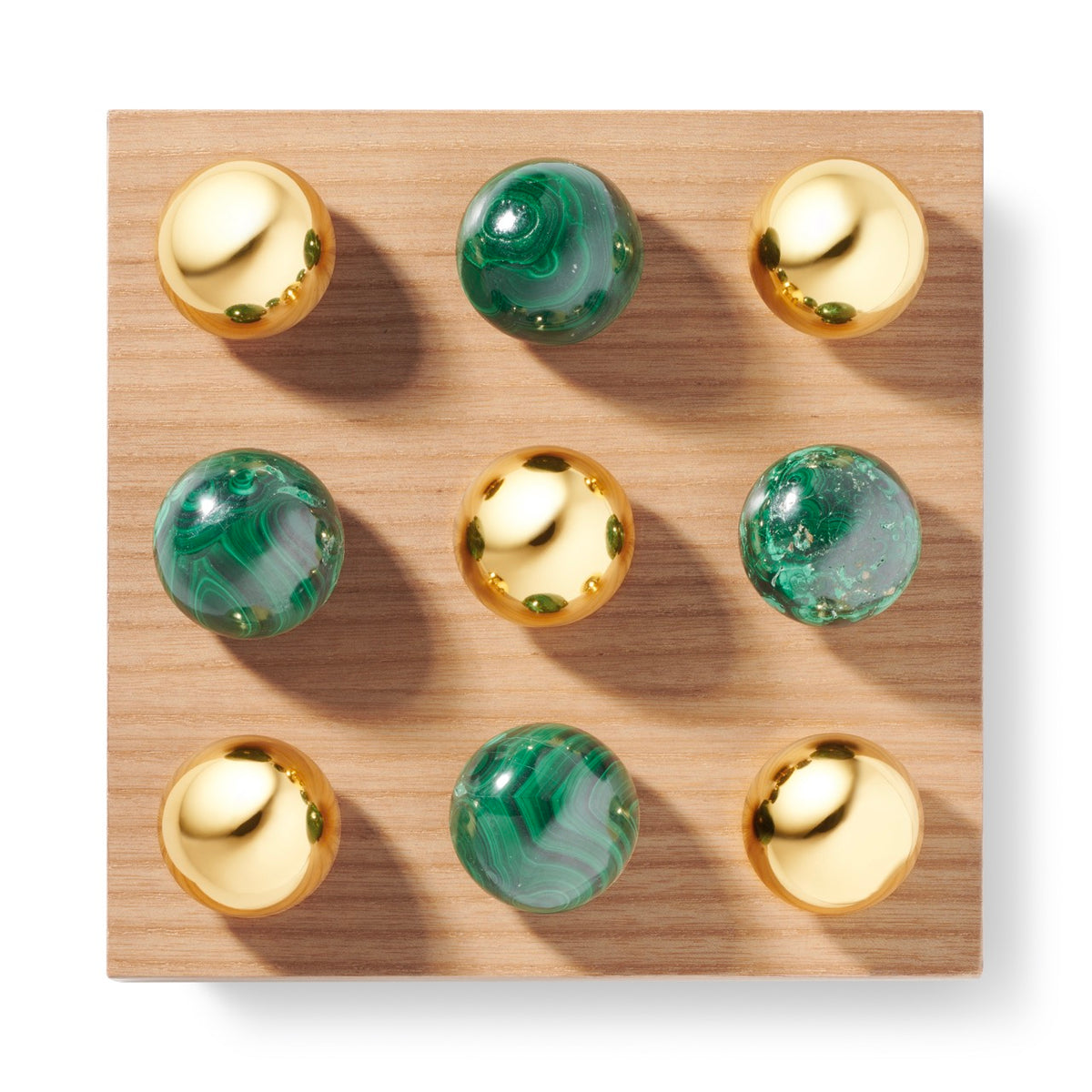 Otto Tic Tac Toe Set in Malachite