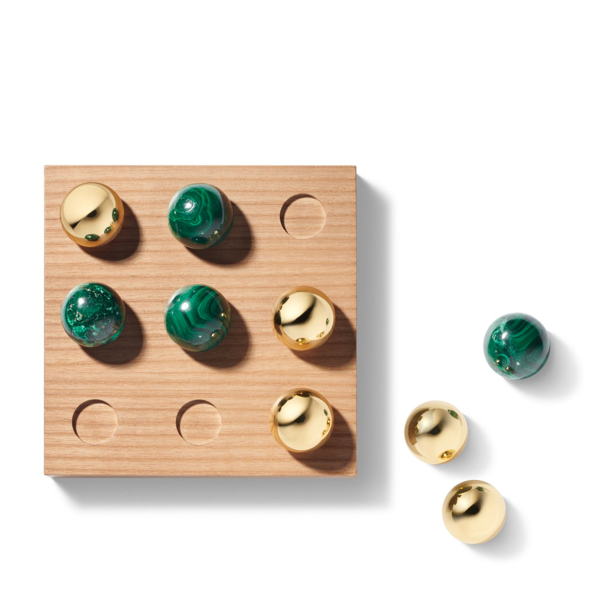 Otto Tic Tac Toe Set in Malachite