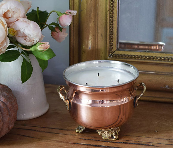 CMK Vintage French Inspired Grapefruit Mint Jardiniere Candle