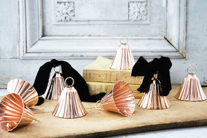 CMK Copper Bell Ornaments, Set of 4