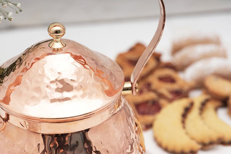 Vintage Inspired Copper Hand Hammered Teapot