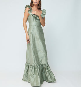 The Camille Dress in Sage