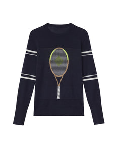 The Racquet Sweater in Navy