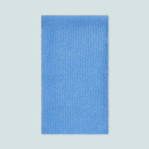 Blue Solid Scarf with Thin Stripe