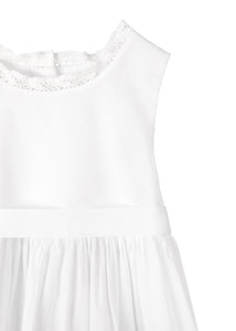 White Cotton Lace Slip Dress