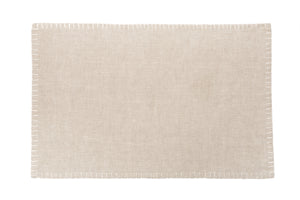 Stiching Oatmeal Placemats