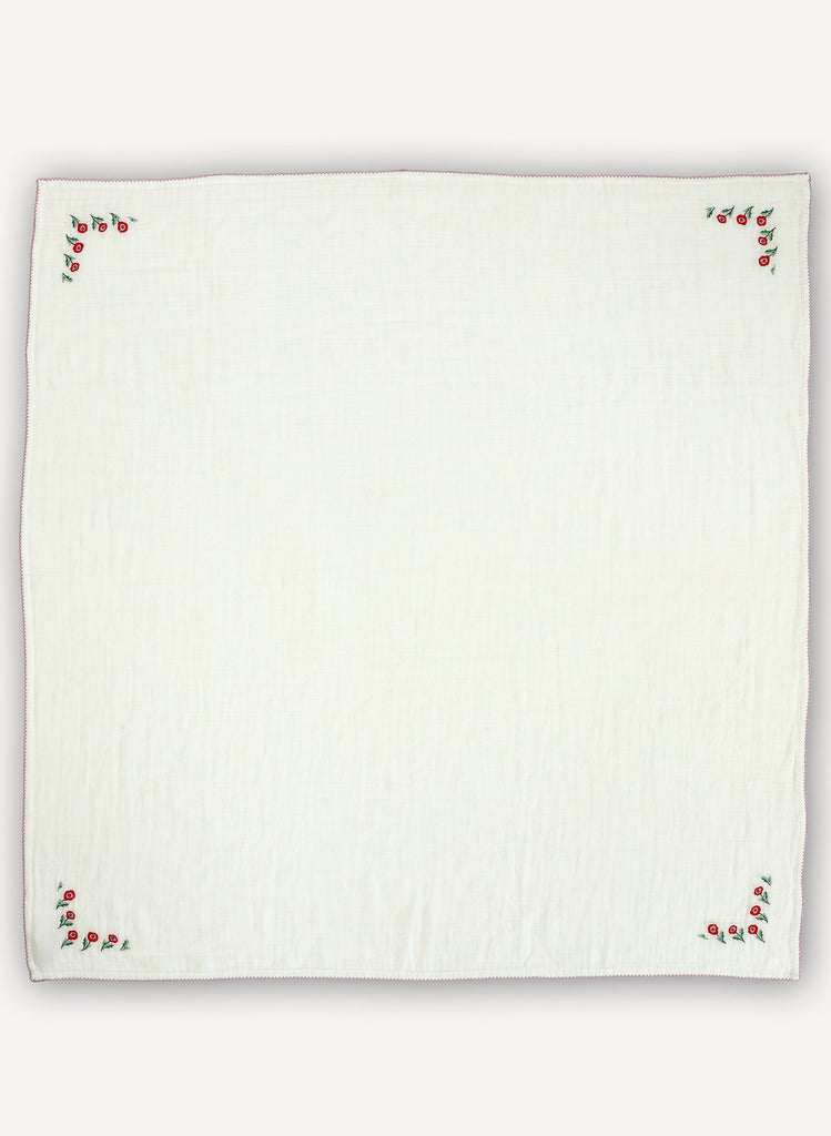 Embroidered Shawl Blanket Set