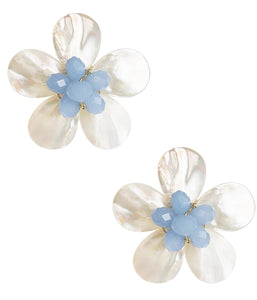 Libby Mother of Pearl Bluebell Earrings