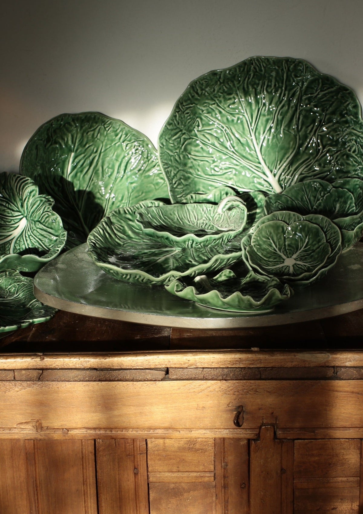 Cabbage Oval Platter 37.5", Set of 2