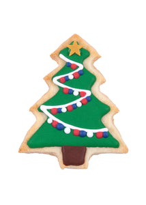 Festive Holiday Tree Sugar Cookies, Set of 12