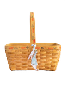 Hand-Painted Heirloom Custom Easter Basket in Blue