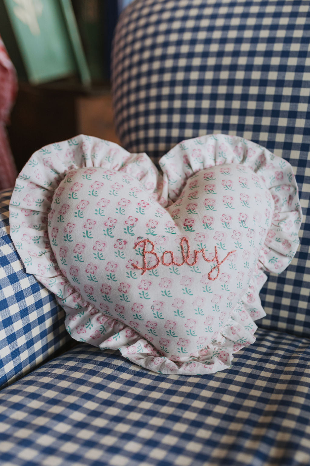 Baby Heart Ruffle Pillow - Premium  from Tricia Lowenfield Design 