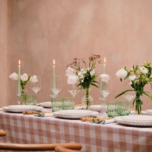 Blush Pink Gingham Tablecloth