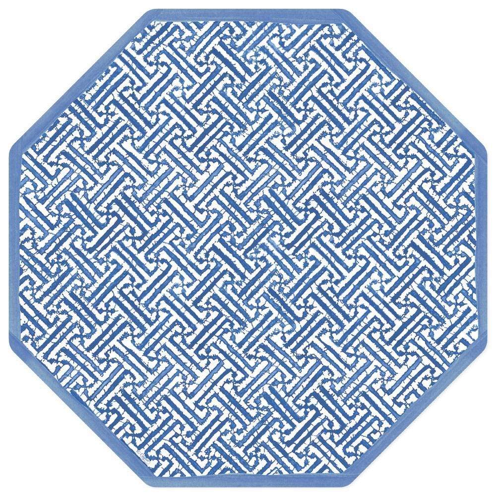 Fretwork Die-Cut Placemat in Blue