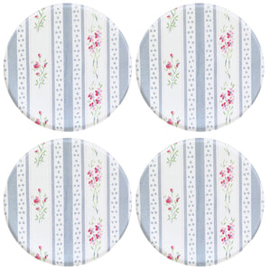 James Vintage Floral Stripe Coaster Set