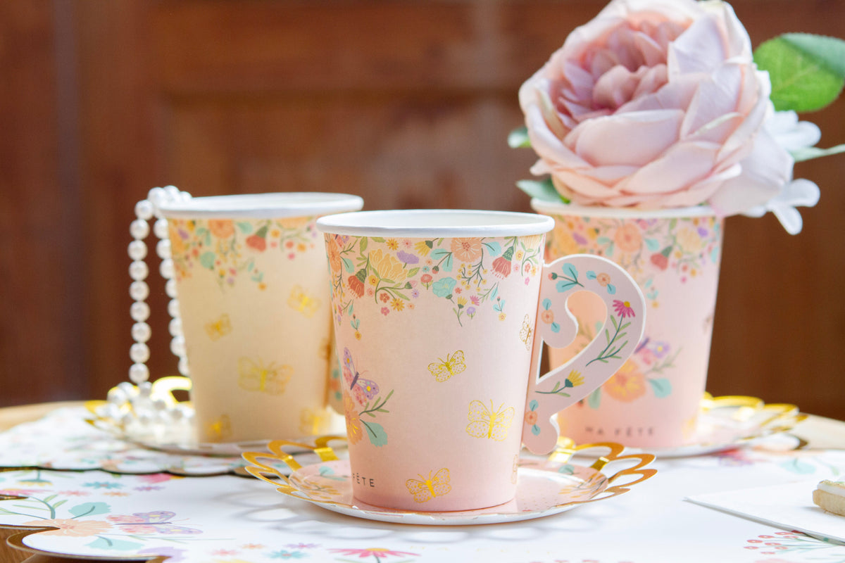 Tea Party Cups & Saucers Set