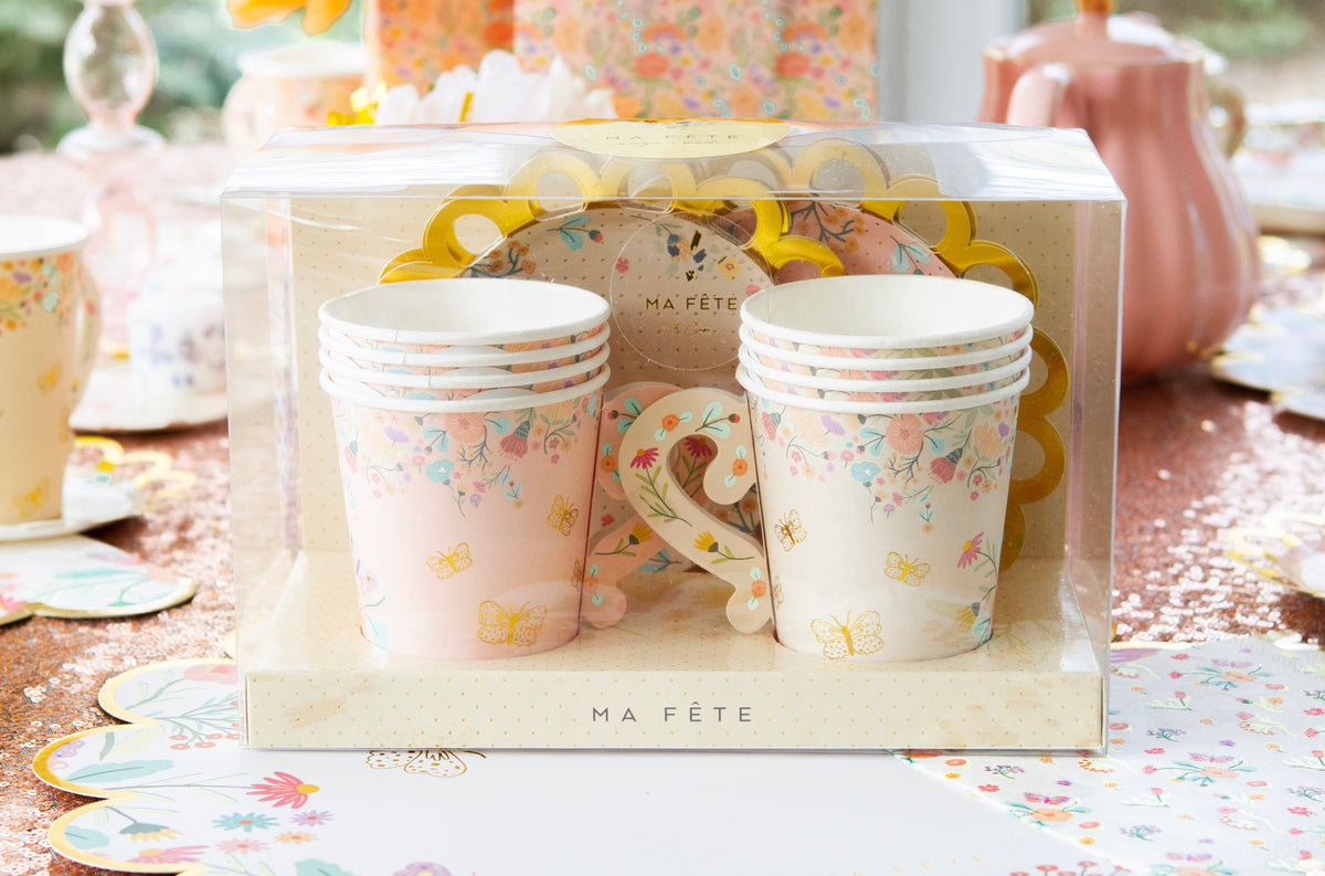 Tea Party Cups & Saucers Set