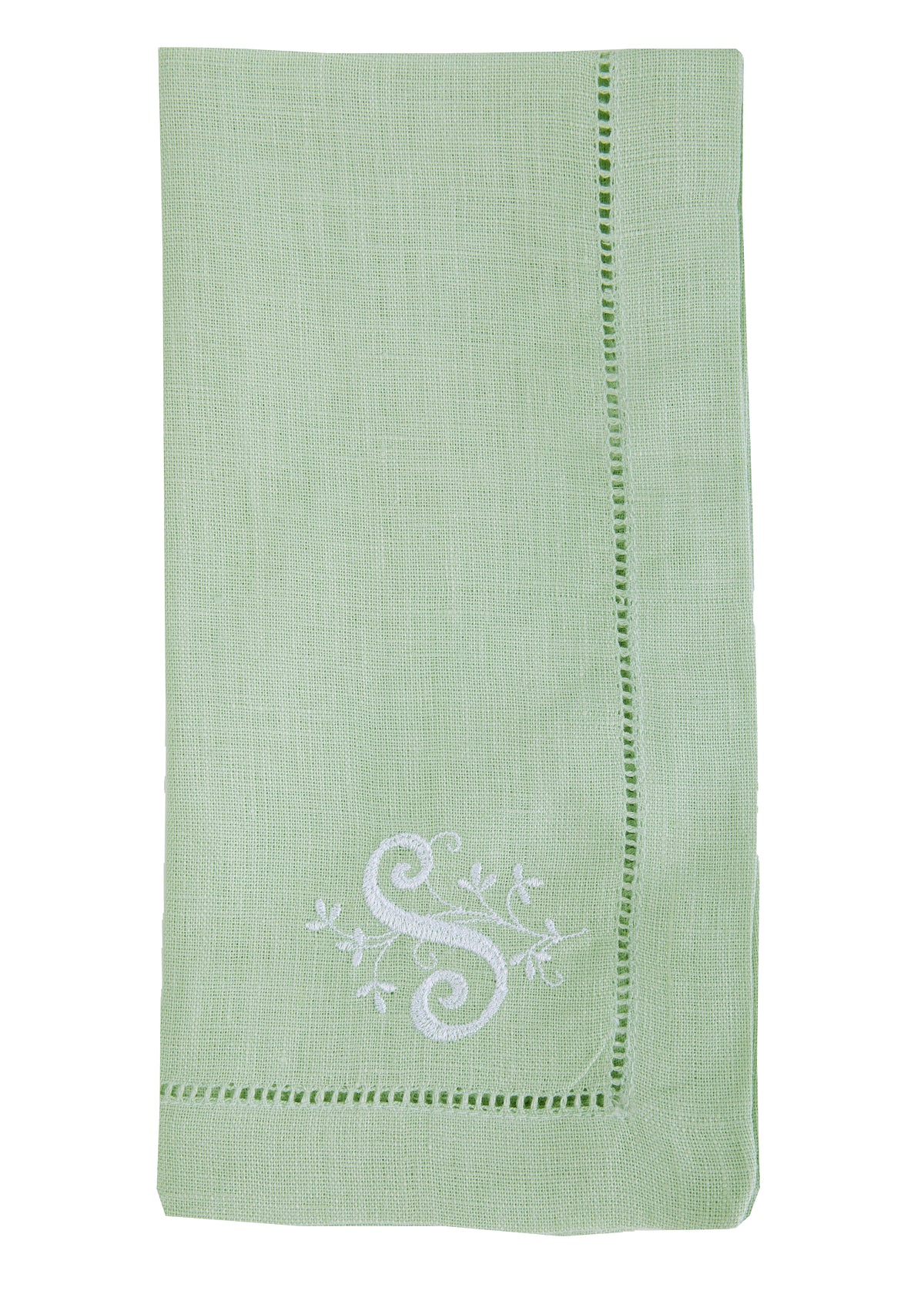 Monogram Dinner Napkin In Mint, Set of 4