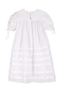 Savannah Lace Flower Girl Dress in White