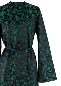 Lucille Coat in Green & Black Floral