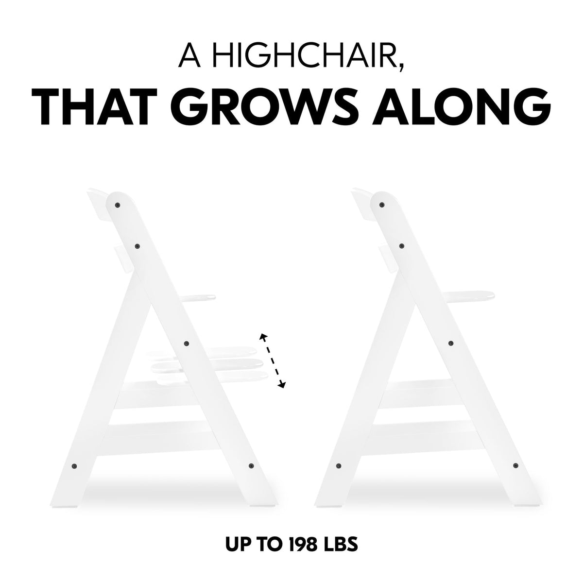 Alpha+ Grow Along Adjustable Beechwood Wooden High Chair