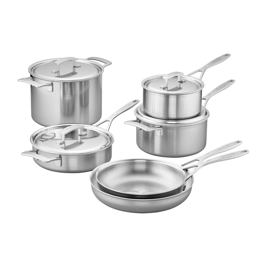 Demeyere Industry 5-Ply Stainless Steel Cookware Set, Set of 10