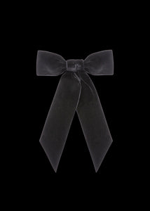 Wide Velvet Bow Barrette