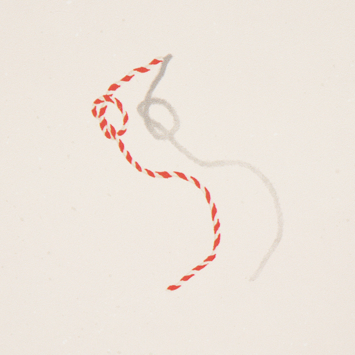 Butcher String Wallpaper in Red & White