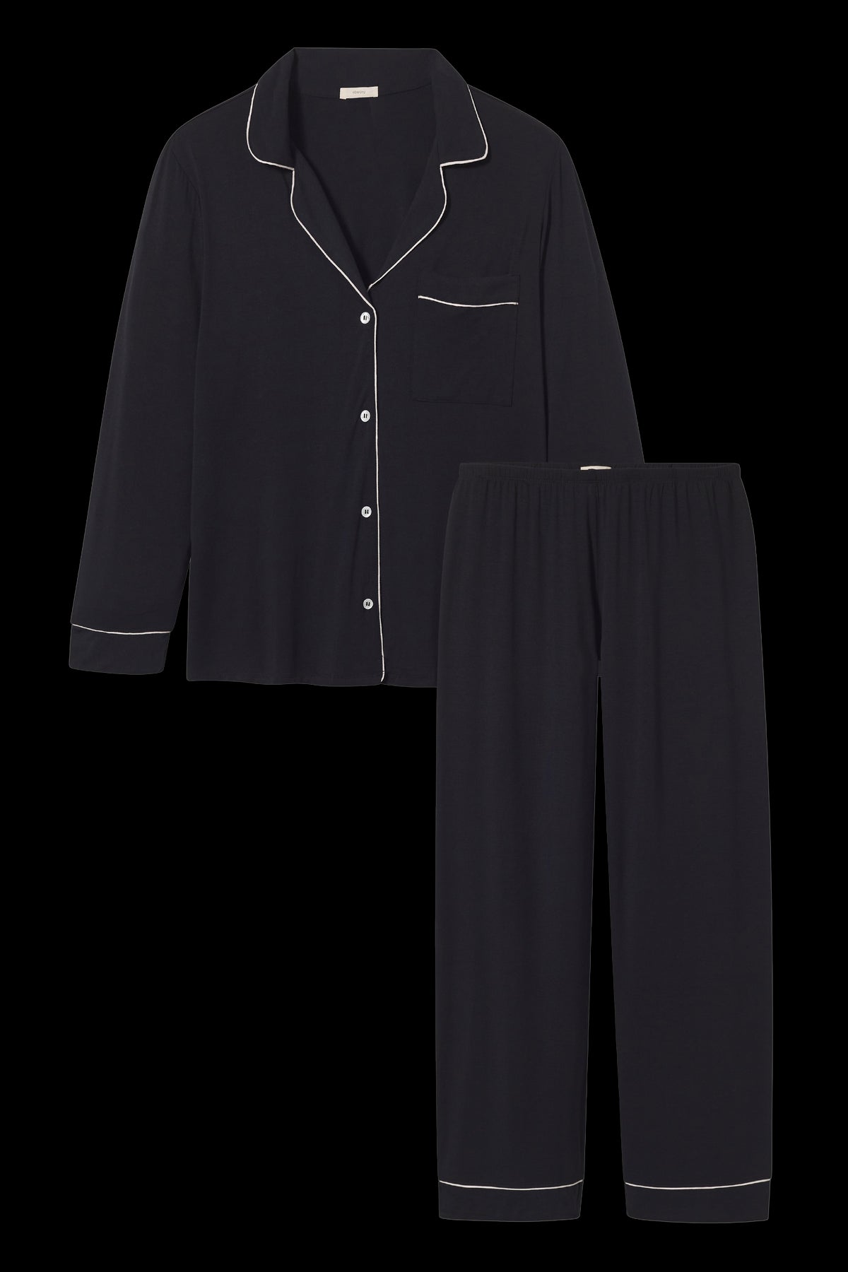 Gisele Long PJ Set in Black/Sorbet