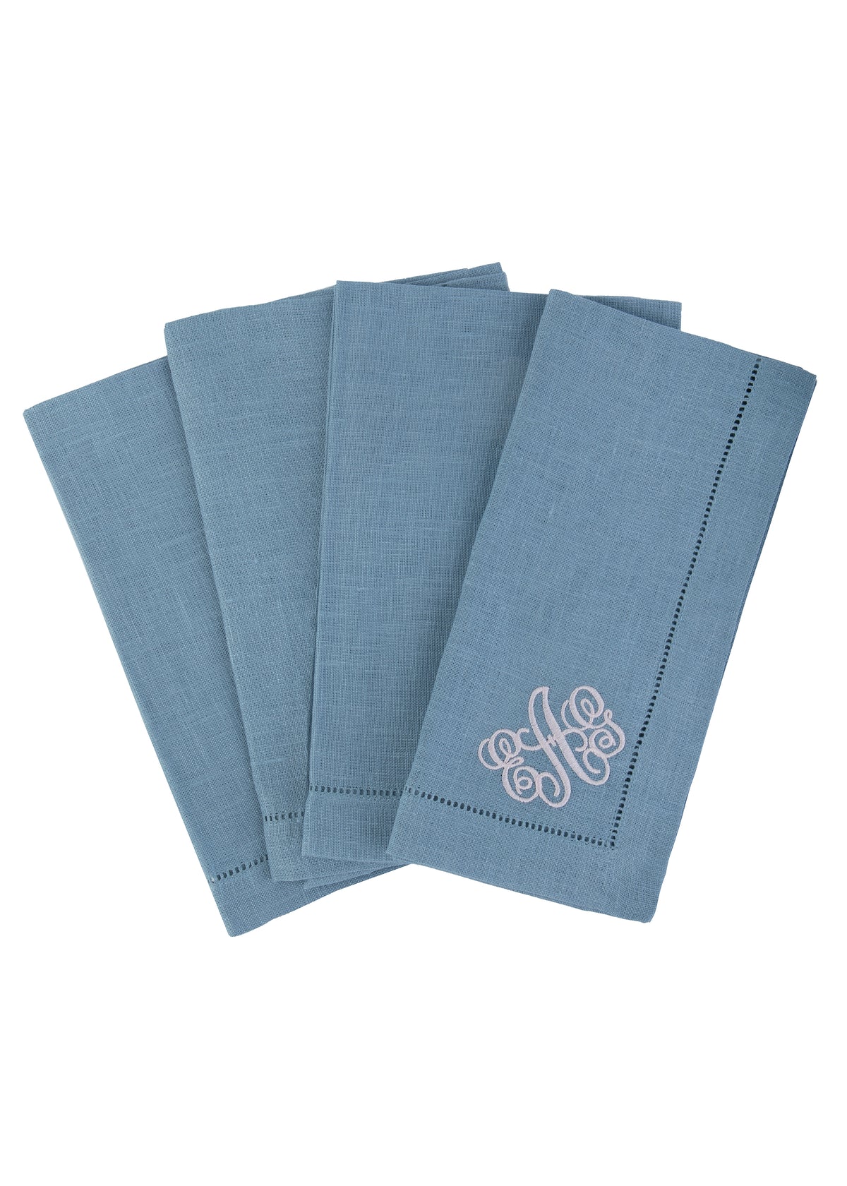 Monogram Dinner Napkin In Cobalt, Set of 4