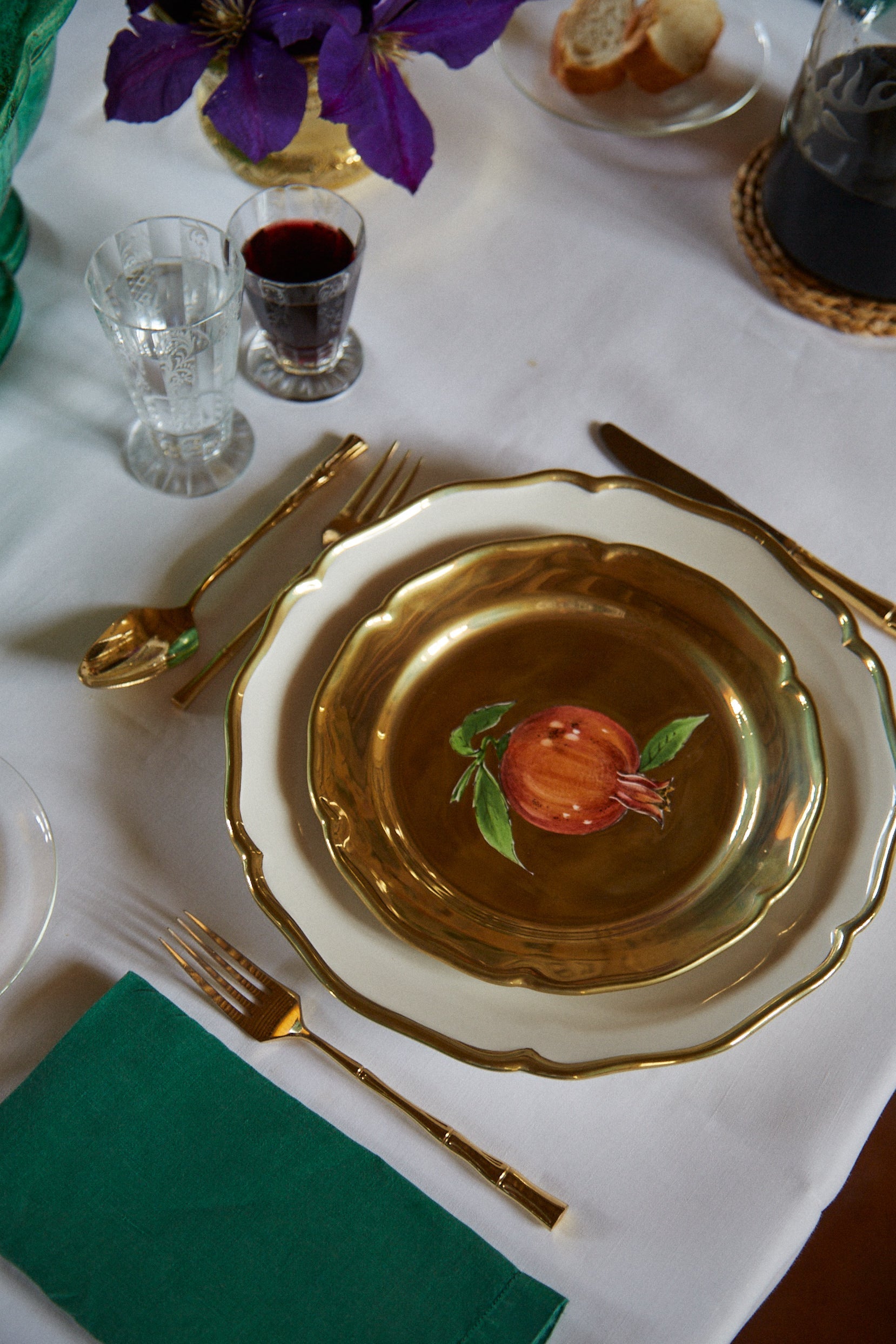 Fruits d'Or Salad/Dessert Plate, Persimmon