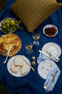 Les Bleuets Salad Plate, Bleu Égyptien et Vert