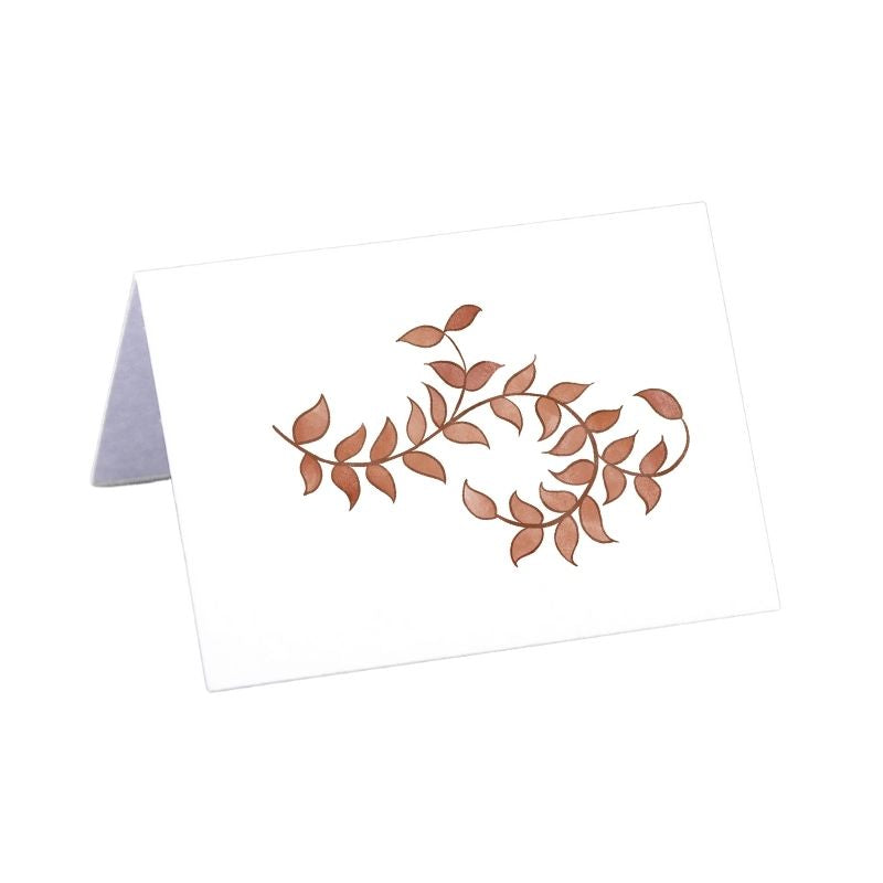 Woodland leaves place card