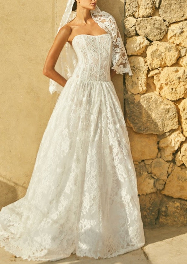 Bianca Drop Waist Wedding Gown