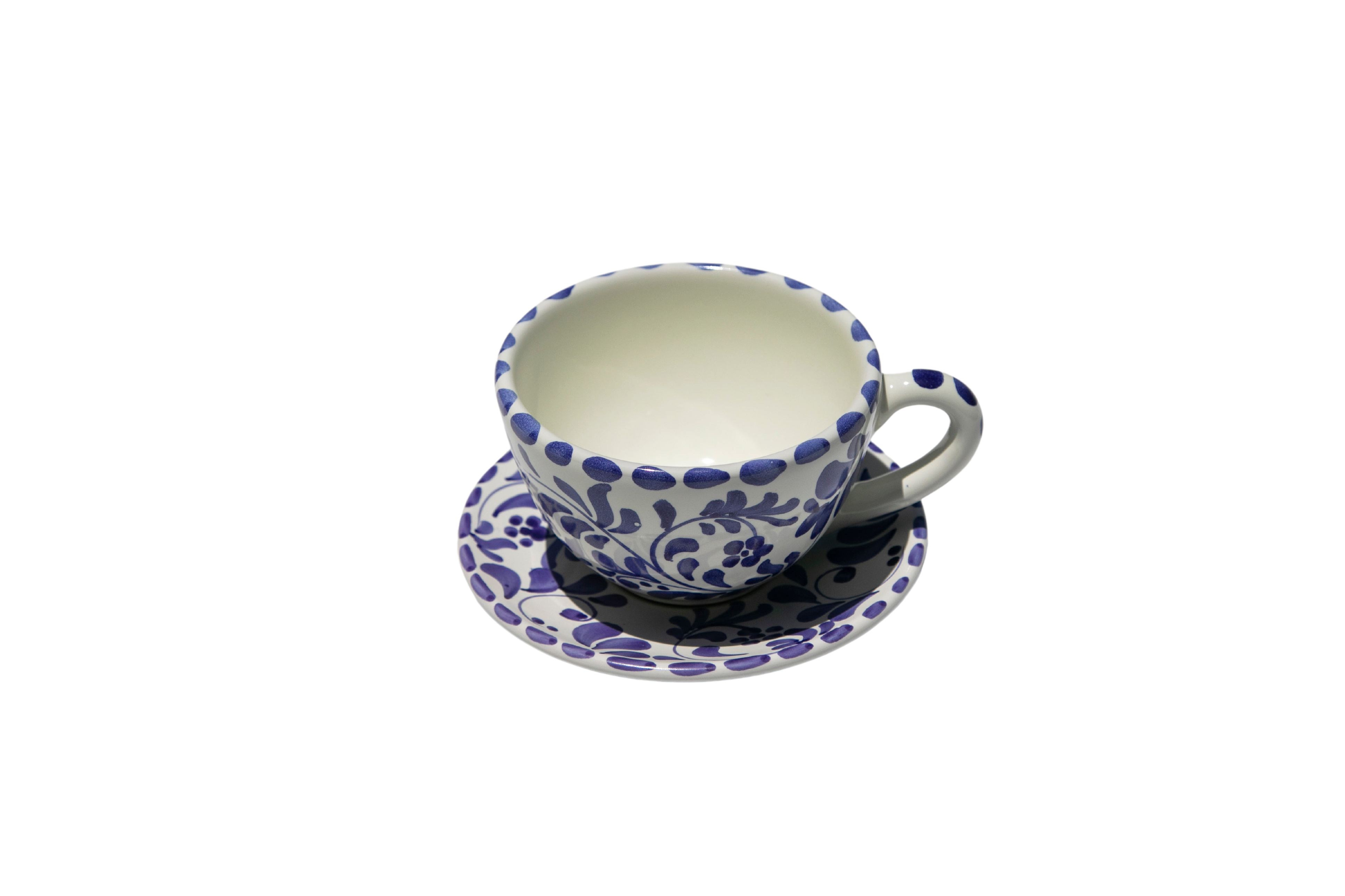 Coffee Cup with Saucer in Azul Classico