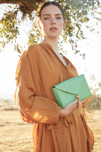 Cassia Straw Clutch Bag