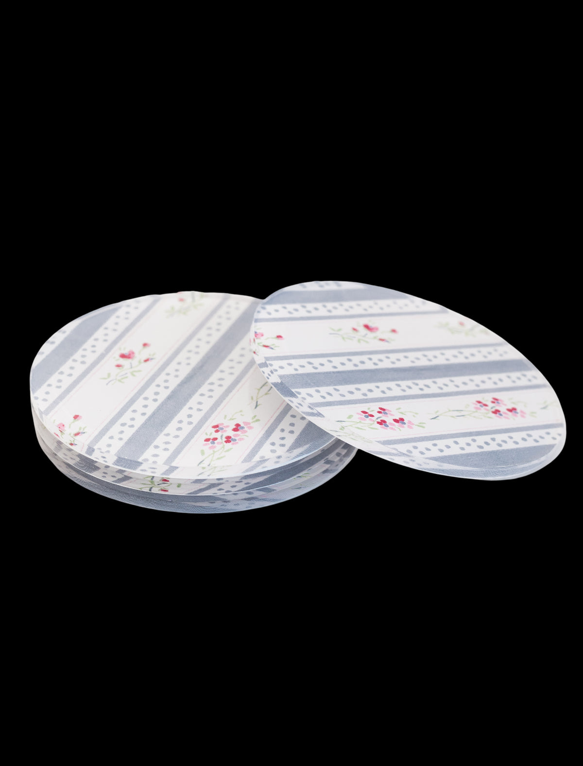 James Vintage Floral Stripe Coaster Set