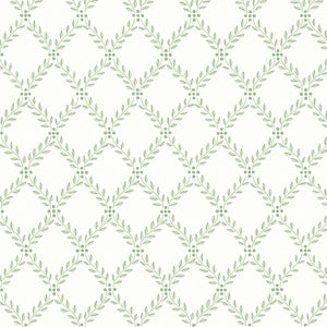 Boråstapeter Trellis Leaves Wallpaper in Leaf