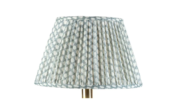 Bedwyn Light Blue Wicker Lampshade