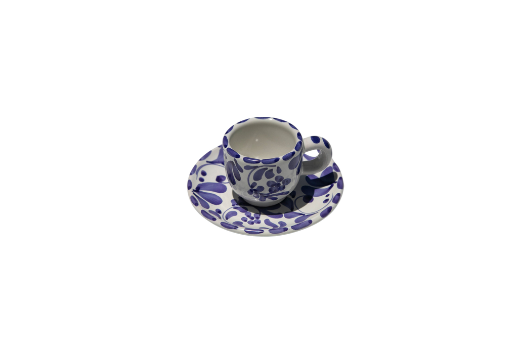 Espresso Cup with Saucer in Azul Classico