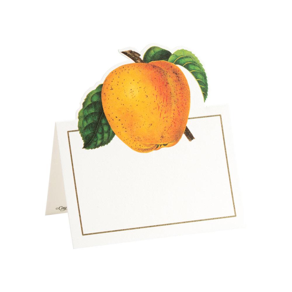 Botanical Chintz Die-Cut Place Cards in Apple, Set of 8