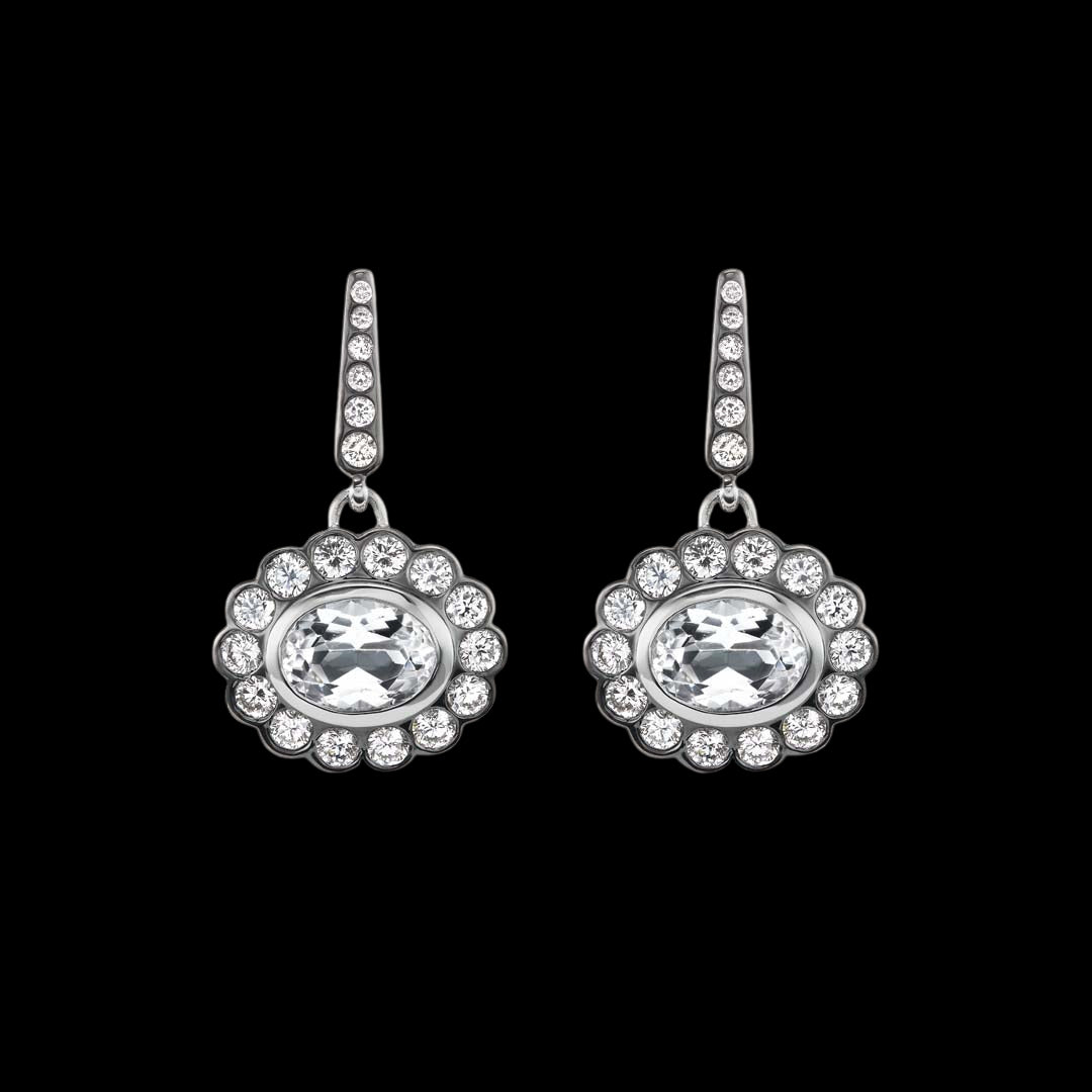 Lexie Earrings in White Topaz