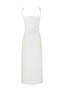 Beatrice Dress in Pearl White